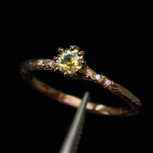 Load image into Gallery viewer, Oakley: 14k rose gold, bicolor Montana sapphire &amp; diamond ring