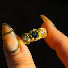 Load image into Gallery viewer, Twilight of Pleiades: 18k sapphire &amp; diamond ring