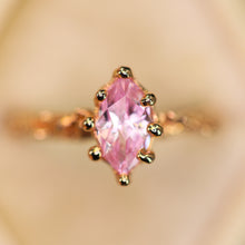 Load image into Gallery viewer, Moonflower: 14k rose gold &amp; marquise pink sapphire