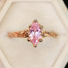 Load image into Gallery viewer, Moonflower: 14k rose gold &amp; marquise pink sapphire