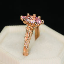 Load image into Gallery viewer, Moonflower: 14k rose gold &amp; marquise pink sapphire