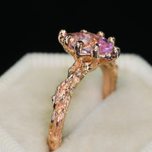 Load image into Gallery viewer, Moonflower: 14k rose gold &amp; marquise pink sapphire