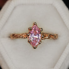 Load image into Gallery viewer, Moonflower: 14k rose gold &amp; marquise pink sapphire