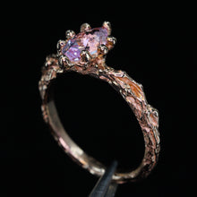 Load image into Gallery viewer, Moonflower: 14k rose gold &amp; marquise pink sapphire