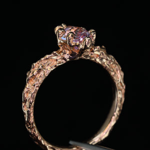 Moonflower: 14k rose gold & marquise pink sapphire