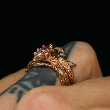 Load image into Gallery viewer, Moonflower: 14k rose gold &amp; marquise pink sapphire