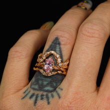 Load image into Gallery viewer, Moonflower: 14k rose gold &amp; marquise pink sapphire