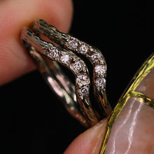 Load image into Gallery viewer, Locklyn ring: 14K gold with diamonds or rainbow sapphires