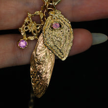 Load image into Gallery viewer, My Flowers are Butterflies: 14k and sapphire pendant/charm