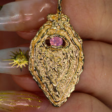 Load image into Gallery viewer, My Flowers are Butterflies: 14k and sapphire pendant/charm