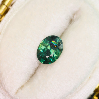 Create your own ring: 1.23ct teal/green oval sapphire