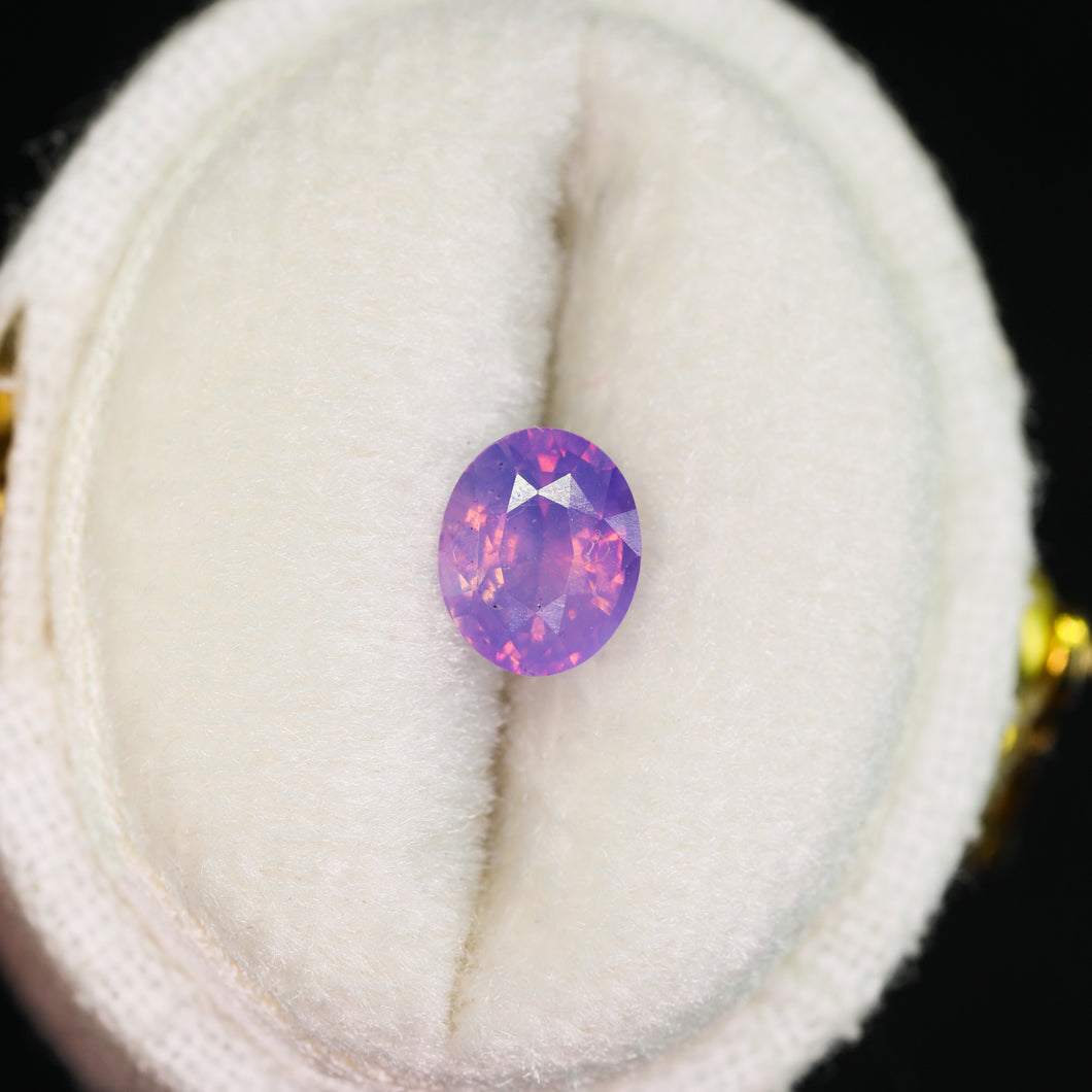 Create your own ring: 1.11ct opalescent pink/purple sapphire