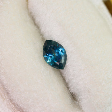 Create your own ring: 0.42ct marquise cut blue/teal Montana sapphire