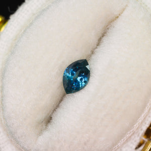 Create your own ring: 0.42ct marquise cut blue/teal Montana sapphire