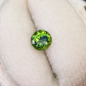 Create your own ring: 0.61ct parti/green Australian sapphire