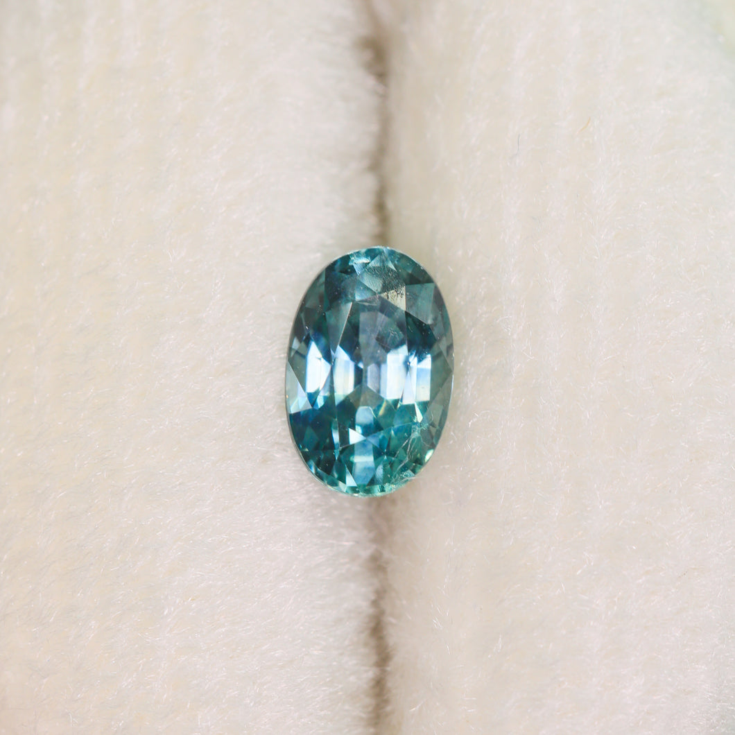 Create your own ring: 0.64ct oval teal Montana sapphire