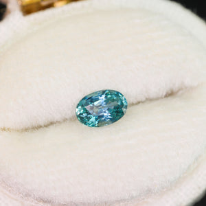 Create your own ring: 0.64ct oval teal Montana sapphire