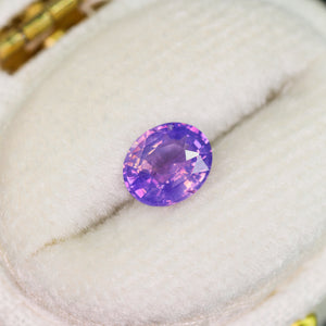 Create your own ring: 1.07ct oval opalescent purple/pink sapphire