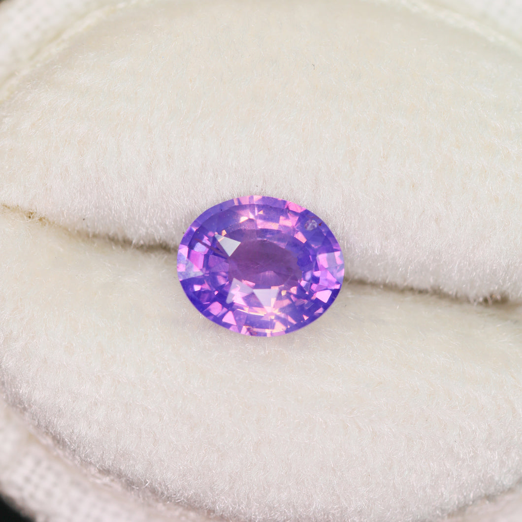 Create your own ring: 1.07ct oval opalescent purple/pink sapphire