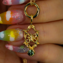 Load image into Gallery viewer, Butterfly Portal: 14K charm/pendant (36 stone options)