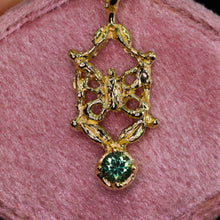 Load image into Gallery viewer, Butterfly Portal: 14K charm/pendant (36 stone options)