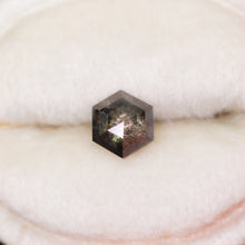Load image into Gallery viewer, Create your own ring: 0.58ct rosecut hexagon salt &amp; pepper diamond