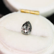 Load image into Gallery viewer, Create your own ring: 1.18ct rosecut pear salt &amp; pepper diamond