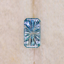 Load image into Gallery viewer, Create your own ring: 0.39ct John Dyer Starbrite blue parti rectangle sapphire