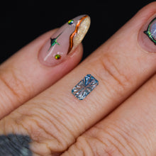 Load image into Gallery viewer, Create your own ring: 0.39ct John Dyer Starbrite blue parti rectangle sapphire