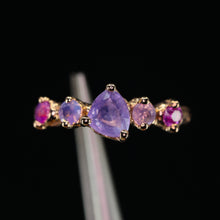 Load image into Gallery viewer, &quot;Luna Rose&quot;: 14k rose gold sapphire ring (ooak)