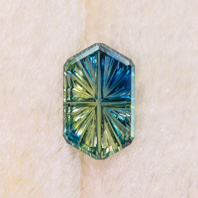 Create your own ring: 0.86ct John Dyer Starbrite parti hexagon sapphire