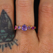 Load image into Gallery viewer, &quot;Luna Rose&quot;: 14k rose gold sapphire ring (ooak)