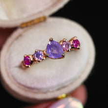 Load image into Gallery viewer, &quot;Luna Rose&quot;: 14k rose gold sapphire ring (ooak)