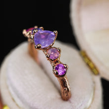 Load image into Gallery viewer, &quot;Luna Rose&quot;: 14k rose gold sapphire ring (ooak)