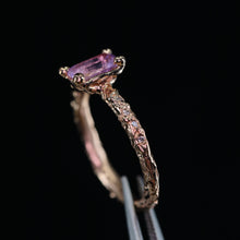 Load image into Gallery viewer, &quot;Seraphina&quot;: 14k rose gold sapphire &amp; diamond ring (ooak)