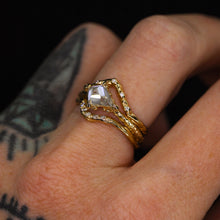 Load image into Gallery viewer, &quot;Amaya&quot; 14k kite rosecut moissanite ring (ooak)