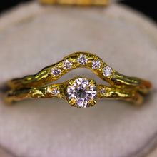 Load image into Gallery viewer, Magnolia ring with natural diamond (made to order)