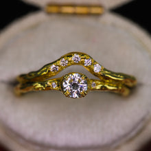 Load image into Gallery viewer, Magnolia ring with natural diamond (made to order)