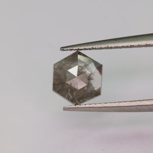 Create your own ring: 0.56ct rosecut hexagon salt & pepper diamond
