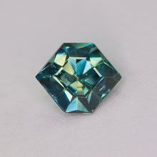 Load image into Gallery viewer, Create your own ring: 0.80ct step cut hexagon teal sapphire