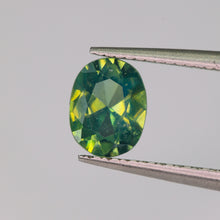 Load image into Gallery viewer, Create your own ring: 0.64ct green oval brilliant cut sapphire