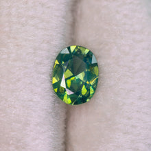 Load image into Gallery viewer, Create your own ring: 0.64ct green oval brilliant cut sapphire