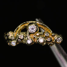 Load image into Gallery viewer, Rainbow &amp; Cloud ring: 14K gold (custom options)