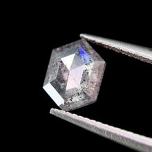 Load image into Gallery viewer, Create your own ring: 0.57ct rosecut hexagon salt &amp; pepper diamond