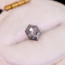 Load image into Gallery viewer, Create your own ring: 0.57ct rosecut hexagon salt &amp; pepper diamond