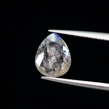 Load image into Gallery viewer, Create your own ring: 1.44ct rosecut pear salt &amp; pepper diamond