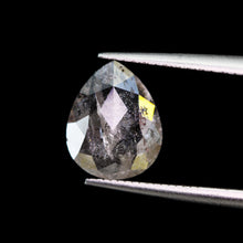 Load image into Gallery viewer, Create your own ring: 1.44ct rosecut pear salt &amp; pepper diamond