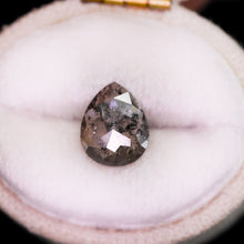 Load image into Gallery viewer, Create your own ring: 1.44ct rosecut pear salt &amp; pepper diamond