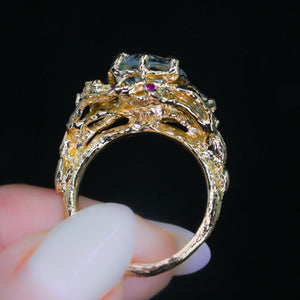 Eros and Aphrodite ring setting