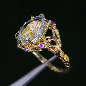 Eros and Aphrodite ring setting